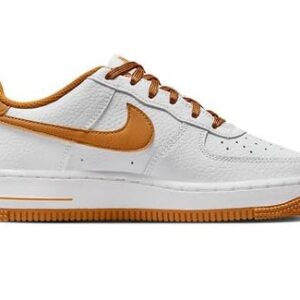 Nike Air Force 1 GS White/Desert Ochre Size 5 5 Big Kid