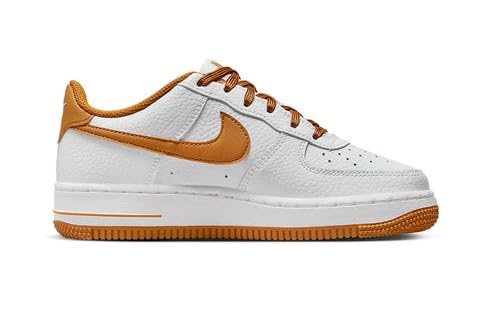 Nike Air Force 1 GS White/Desert Ochre Size 5 5 Big Kid