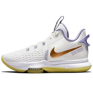 nike men's lebron witness sneakers, summit white/white-light zitro, 10.5