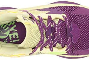 adidas Unisex Dame 8 Basketball Shoe, Yellow Tint/Glory Purple/Signal Green, 11.5 US Men