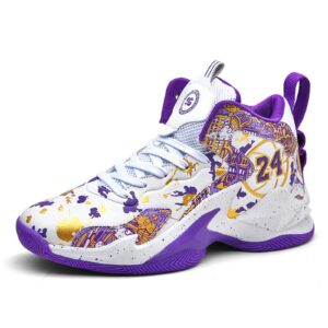 ucilxi new wear-resistant high top basketball shoes white purple