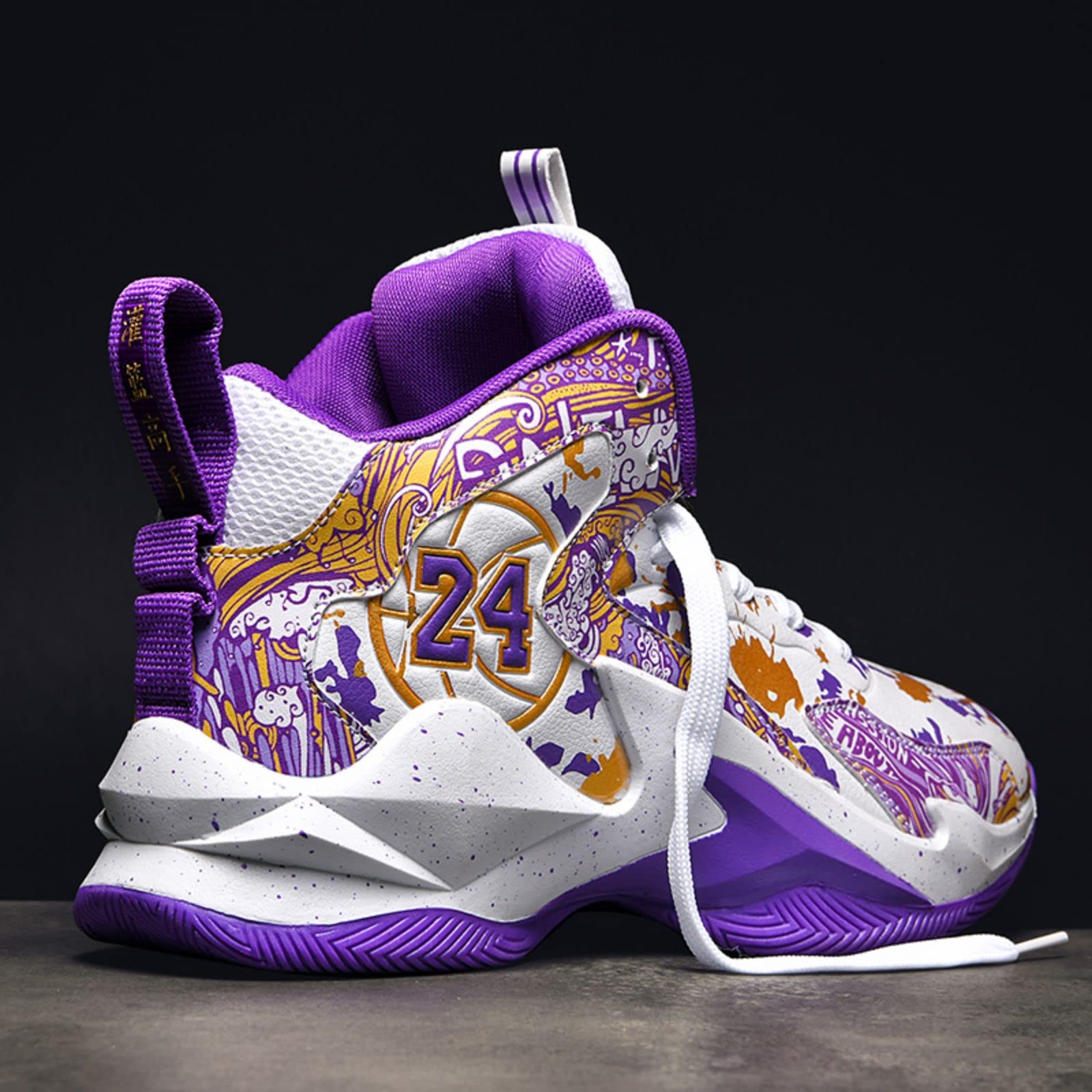 Ucilxi New wear-Resistant high top Basketball Shoes White Purple