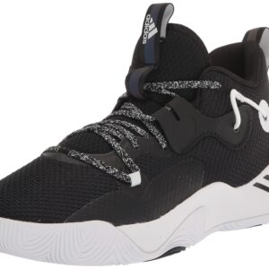 adidas Unisex Harden Stepback 3 Basketball Shoe, Core Black/White/Core Black, 7.5 US Men