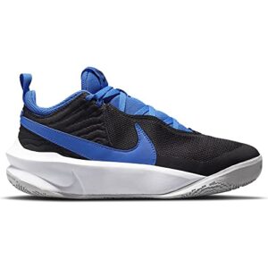 Nike Kid's Team Hustle D10 GS Basketball Shoe, Black/Game Royal-photon Dust, 7 Big Kid