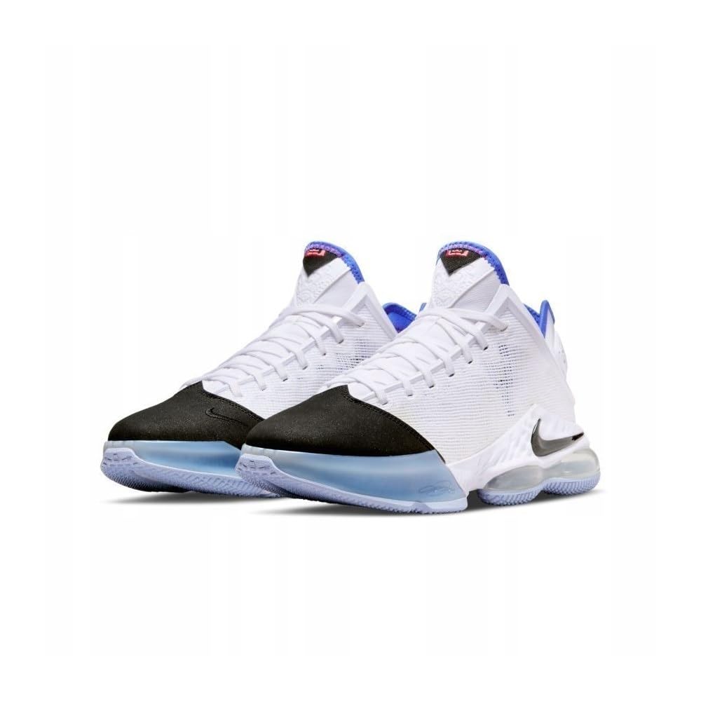 Nike Mens Lebron XIX Low, White/Medium Blue/Siren Red/Black (us_Footwear_Size_System, Adult, Men, Numeric, Medium, Numeric_9)