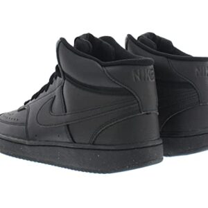 Nike Court Vision Mid NN Unisex Shoes Size 11, Color: Black/Black-Black