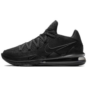 nike lebron xvii low basketball shoes mens cd5007-003 size 7.5 black/black/black