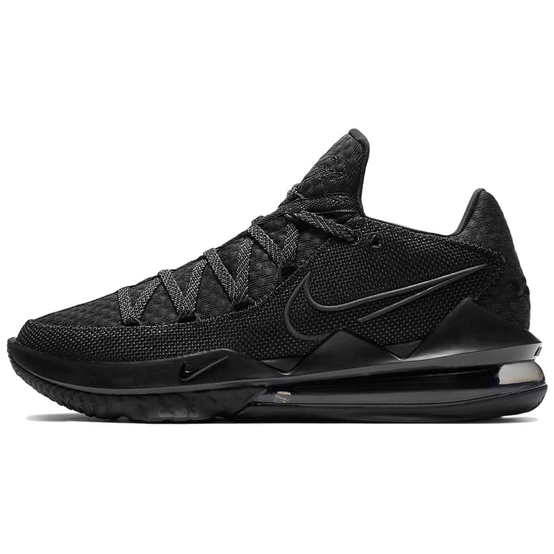 Nike Lebron Xvii Low Basketball Shoes Mens Cd5007-003 Size 7.5 Black/Black/Black