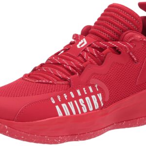 adidas Unisex Dame 7 Extply Basketball Shoe, Scarlet/White/Silver Metallic, 8 US Men