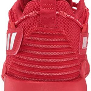 adidas Unisex Dame 7 Extply Basketball Shoe, Scarlet/White/Silver Metallic, 8 US Men