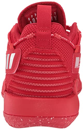 adidas Unisex Dame 7 Extply Basketball Shoe, Scarlet/White/Silver Metallic, 8 US Men