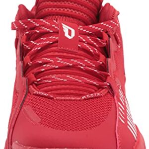 adidas Unisex Dame 7 Extply Basketball Shoe, Scarlet/White/Silver Metallic, 8 US Men