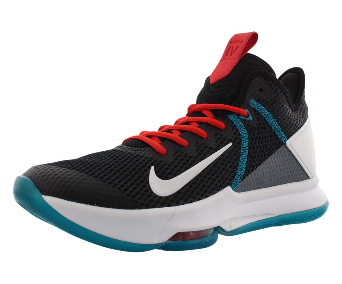 Nike Men's Basketball Shoe, Black White Chile Red Glass Blue Dk Smoke Grey Univ Red, 10