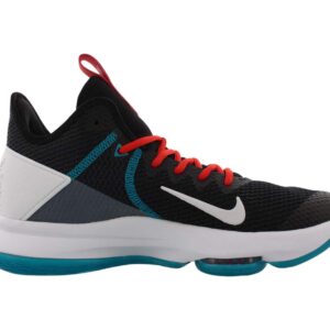 Nike Men's Basketball Shoe, Black White Chile Red Glass Blue Dk Smoke Grey Univ Red, 10