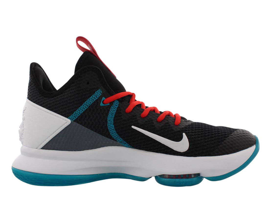 Nike Men's Basketball Shoe, Black White Chile Red Glass Blue Dk Smoke Grey Univ Red, 10