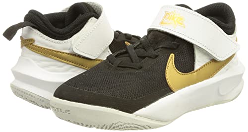 NIKE Unisex Kid's Running Shoes Sneaker, Black Metallic Gold White Photon Dust, 31 EU