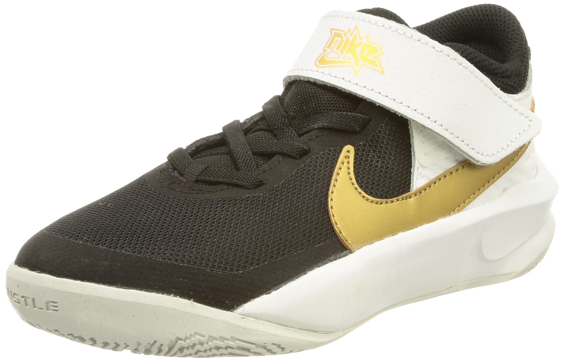 NIKE Unisex Kid's Running Shoes Sneaker, Black Metallic Gold White Photon Dust, 31 EU