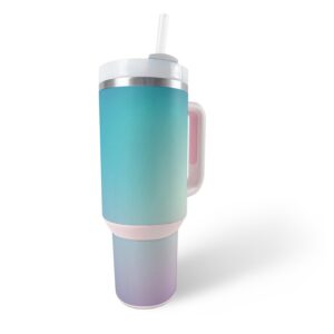 mightyskins skin compatible with stanley the quencher h2.0 flowstate 40 oz tumbler - vivid fog | protective, durable, and unique vinyl decal wrap cover | easy to apply, remove, and change styles