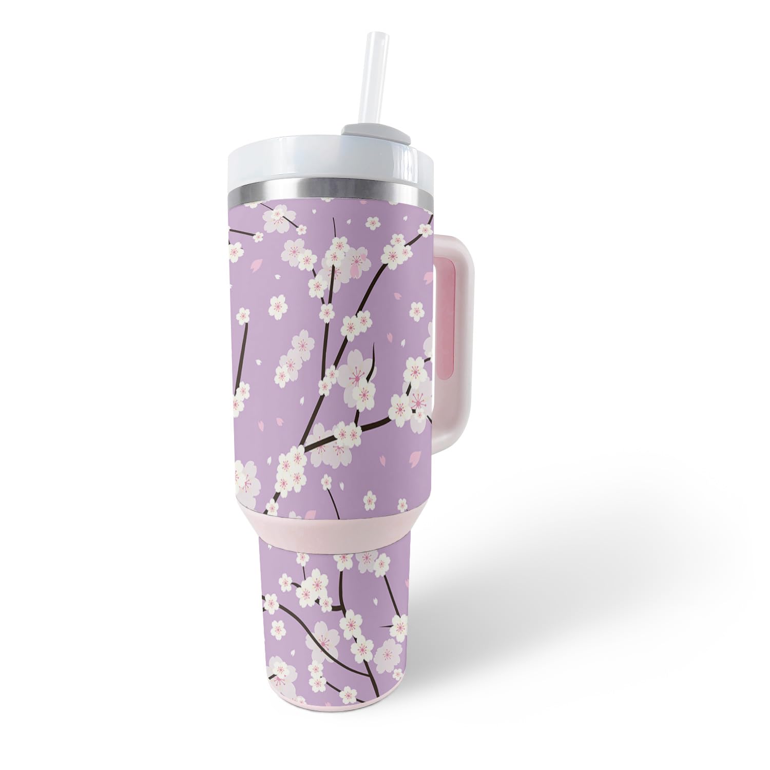 MightySkins Skin Compatible with Stanley The Quencher H2.0 FlowState 40 Oz Tumbler - Sakura Purple | Protective, Durable, and Unique Vinyl Decal wrap Cover | Easy to Apply, Remove, and Change Styles