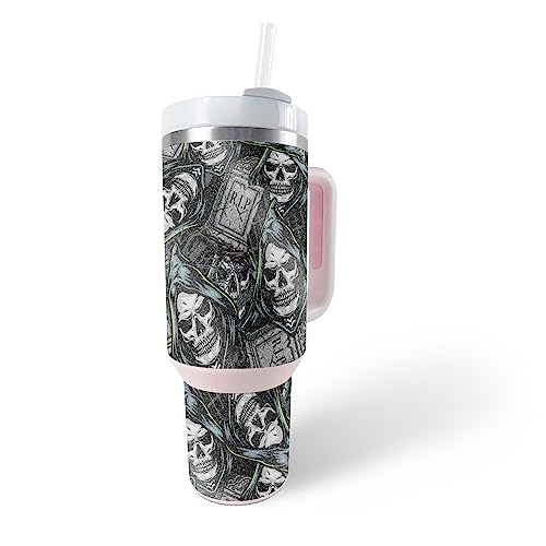 MightySkins Skin Compatible with Stanley The Quencher H2.0 FlowState 40 Oz Tumbler - Puppy Fall | Protective, Durable, and Unique Vinyl Decal wrap Cover | Easy to Apply, Remove, and Change Styles