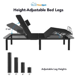 FLEXISPOT S2,Adjustable Bed Frame Base Queen,Whisper Quiet Durable Motor,Zero Gravity,Mattress Holders, 3-Step Assembly.