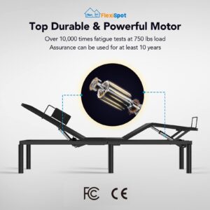 FLEXISPOT S2,Adjustable Bed Frame Base Queen,Whisper Quiet Durable Motor,Zero Gravity,Mattress Holders, 3-Step Assembly.