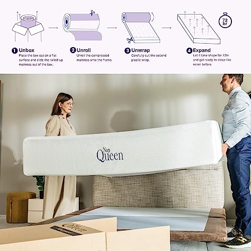 NapQueen Twin-XL Mattress, 12 Inch Charcoal Memory Foam Mattress, Twin-XL Bed Mattress in a Box, CertiPUR-US Certified, Medium Firm, Breathable Soft Fabric Cover