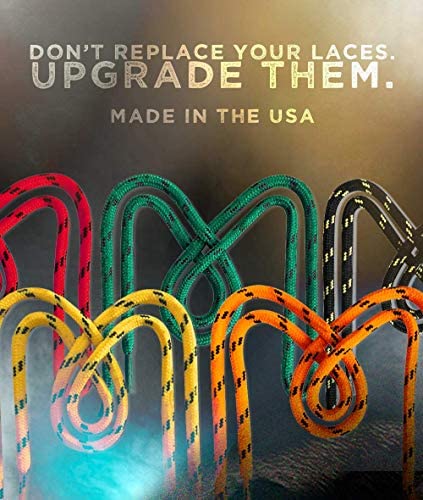 Mercury + Maia Honey Badger Survival Paracord Boot Laces - 7 Strand Nylon Core - Made in USA (Red, 54 inches, 1 Pair)