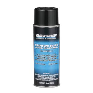 quicksilver 802878q1 phantom black - gloss enamel spray paint