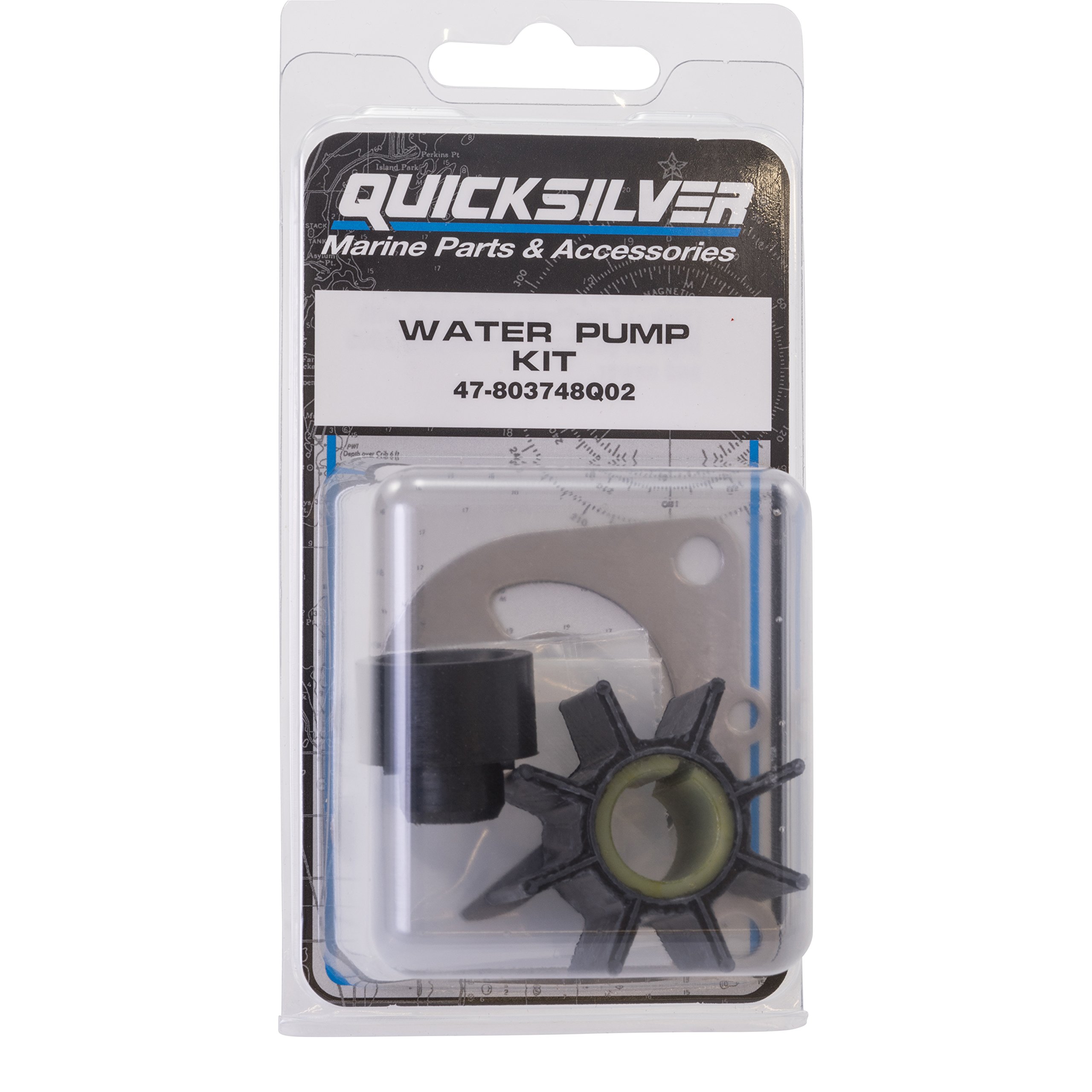 Quicksilver 803748Q02 Water Pump Impeller Repair Kit for Mercury 9.9 Hp 4-Stroke Bigfoot Outboards