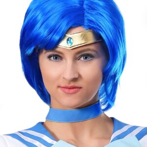 Fun Costumes Sailor Moon Sailor Mercury Wig for Adults Standard