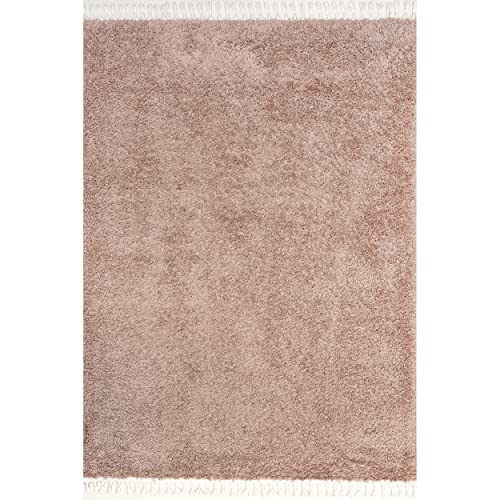 nuLOOM Neva Modern Tasseled Shag Area Rug, 8x11, Pink