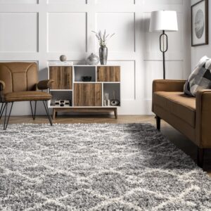 nuLOOM Transitional Kristi Shag Area Rug, 5x8, Grey