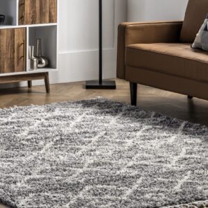 nuLOOM Transitional Kristi Shag Area Rug, 5x8, Grey