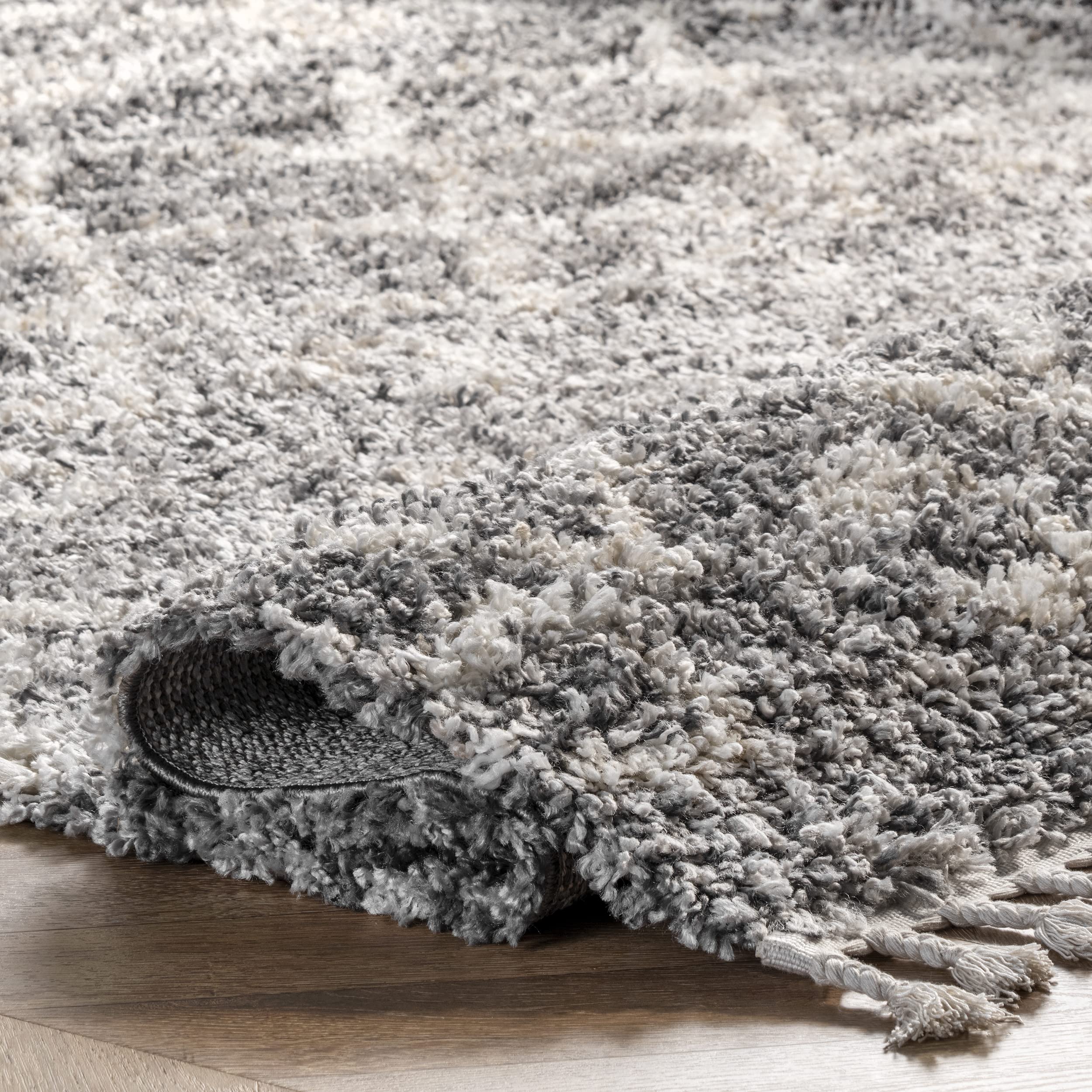 nuLOOM Transitional Kristi Shag Area Rug, 5x8, Grey