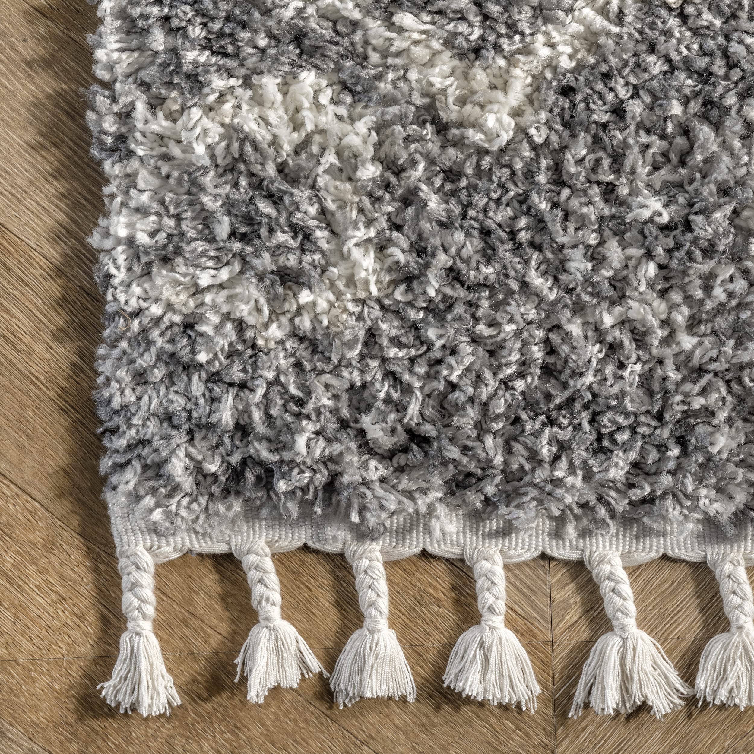 nuLOOM Transitional Kristi Shag Area Rug, 5x8, Grey