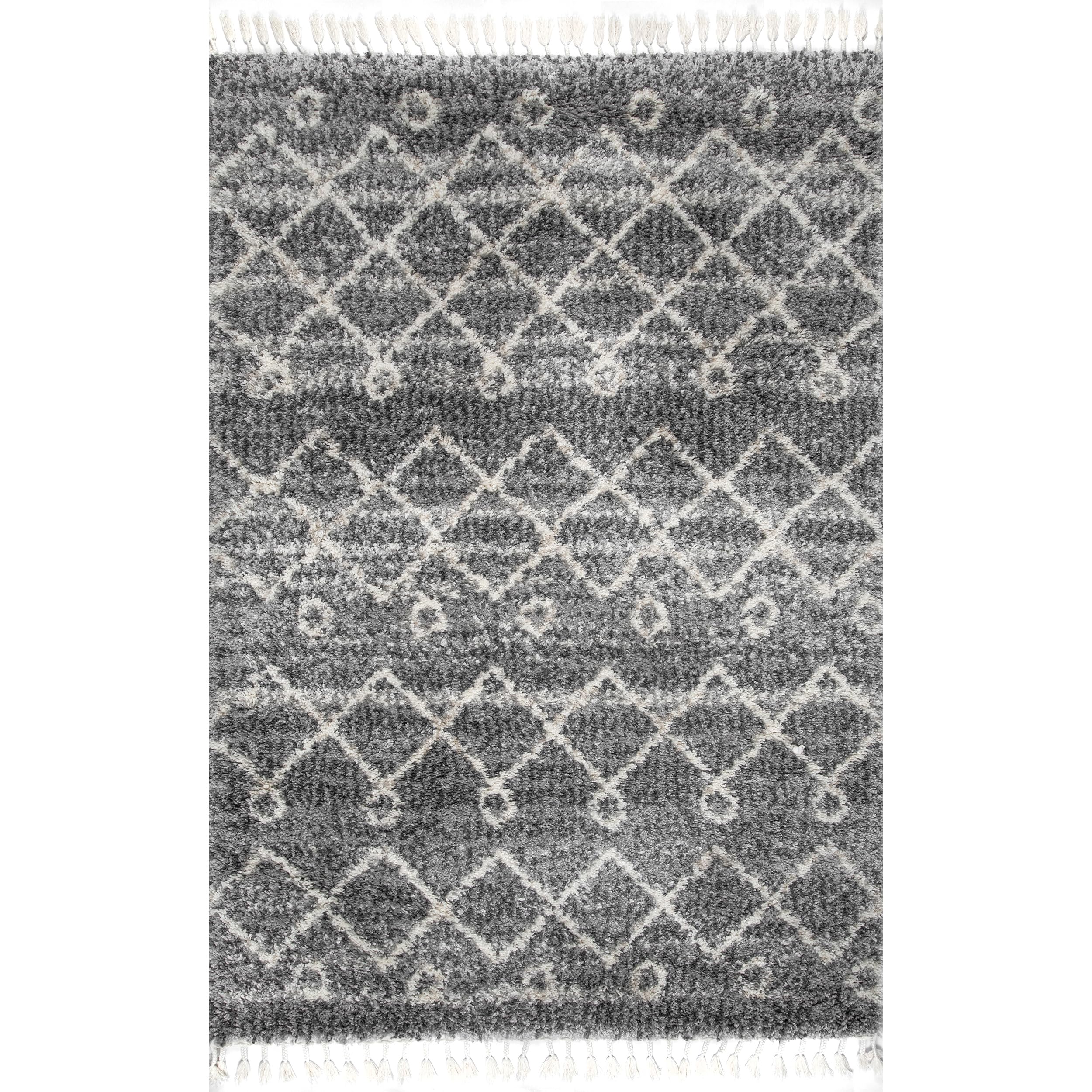 nuLOOM Transitional Kristi Shag Area Rug, 5x8, Grey