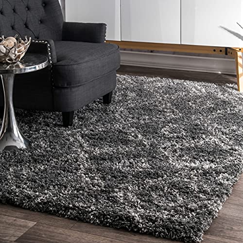 nuLOOM Iola Geometric Shag Area Rug, 8x10, Gray