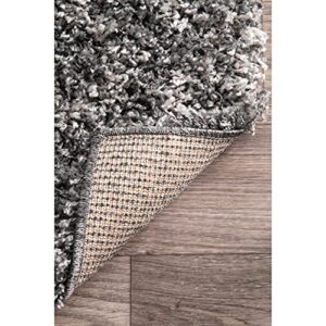 nuLOOM Iola Geometric Shag Area Rug, 8x10, Gray