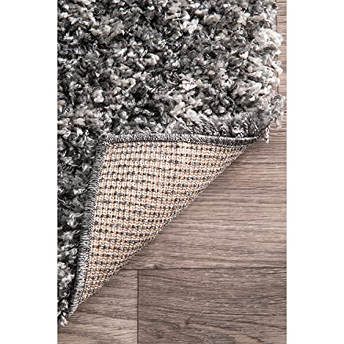 nuLOOM Iola Geometric Shag Area Rug, 8x10, Gray