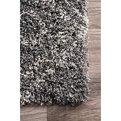 nuLOOM Iola Geometric Shag Area Rug, 8x10, Gray