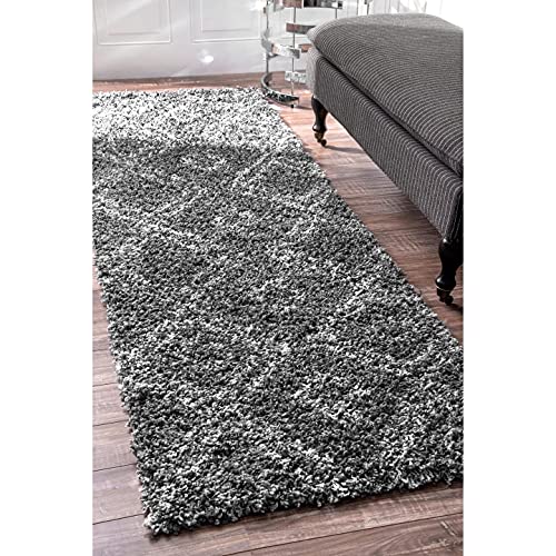 nuLOOM Iola Geometric Shag Area Rug, 8x10, Gray