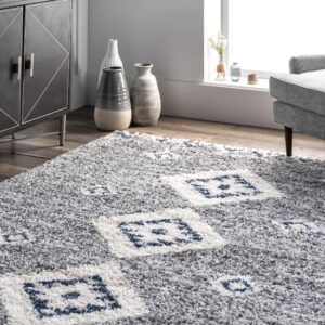 nuLOOM Transitional Regina Shag Area Rug, 8x11, Grey