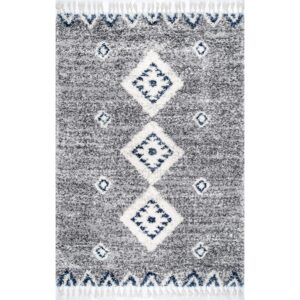 nuLOOM Transitional Regina Shag Area Rug, 8x11, Grey