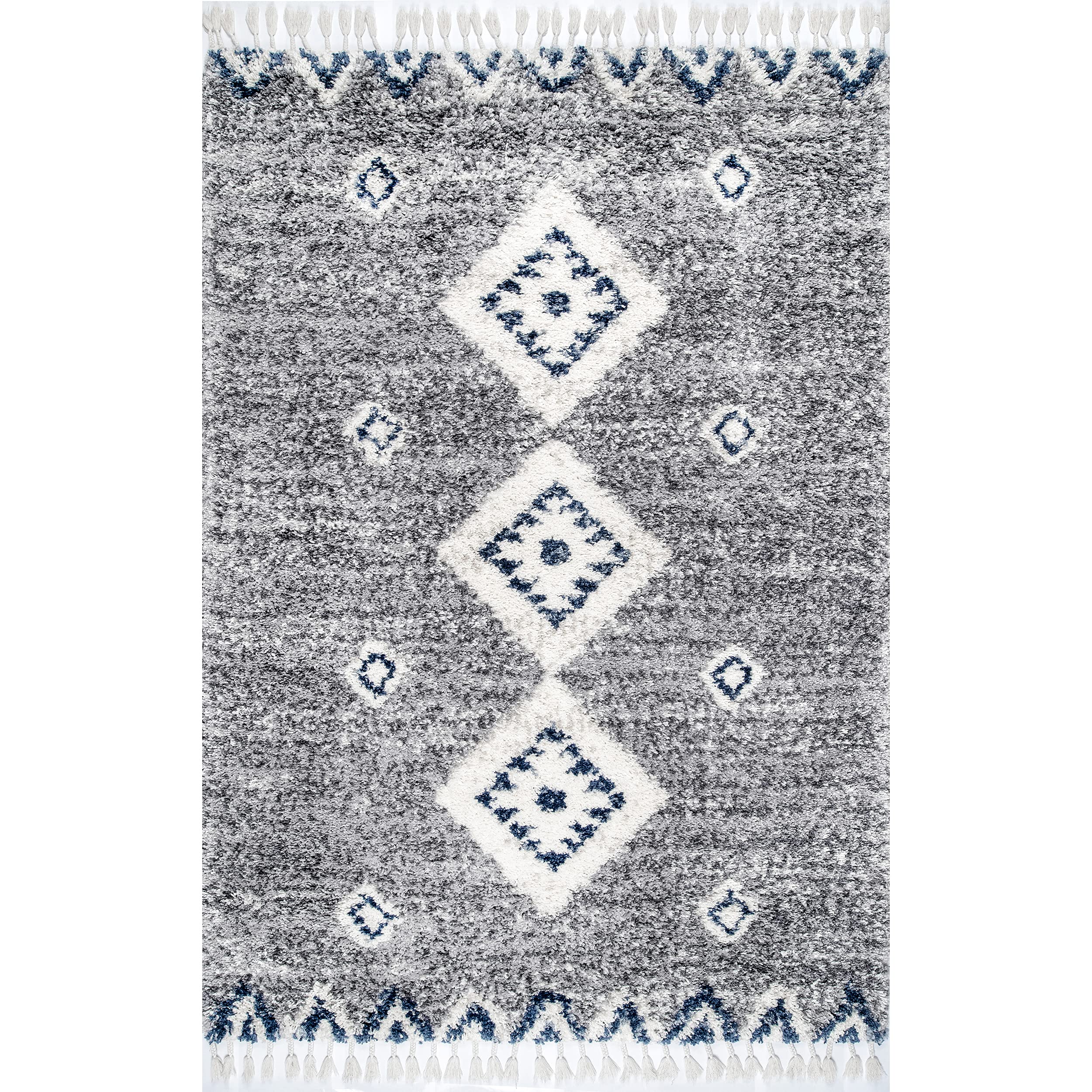 nuLOOM Transitional Regina Shag Area Rug, 8x11, Grey