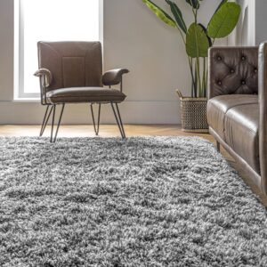 nuLOOM Kristan Modern Shag Area Rug, 8x10, Grey