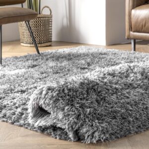 nuLOOM Kristan Modern Shag Area Rug, 8x10, Grey