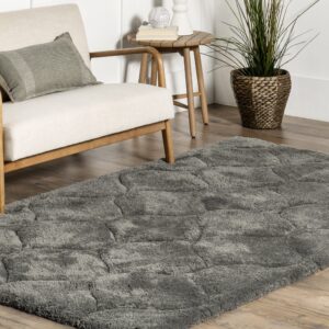 nuLOOM Elsie Contemporary Shag Area Rug, 8x10, Dark Grey