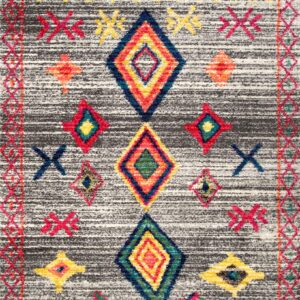 nuLOOM Bohemian Liz Shag Area Rug, 5x8, Dark Grey