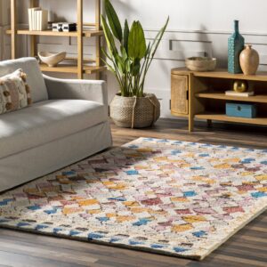 nuloom hand tufted moroccan helaine shaggy area rug, 8' 6" x 11' 6", multi